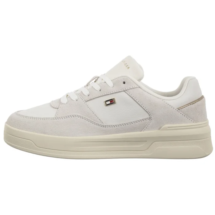Buty Sportowe Tommy Hilfiger Essential Basket Sneaker Ecru FW0FW08456 YBL – zdjęcie 2