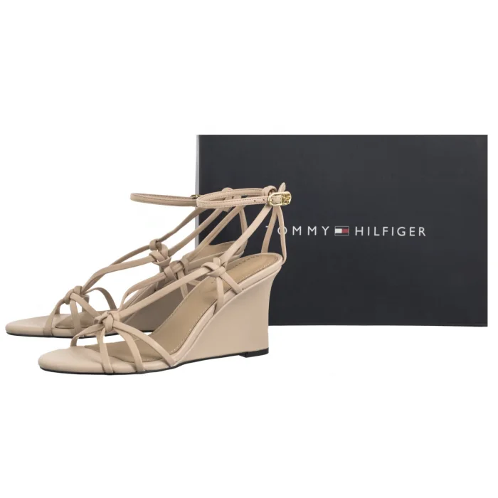 Sandały Tommy Hilfiger Leather Knots Wedge Sandal Misty Blush FW0FW08417 TRY – zdjęcie 8