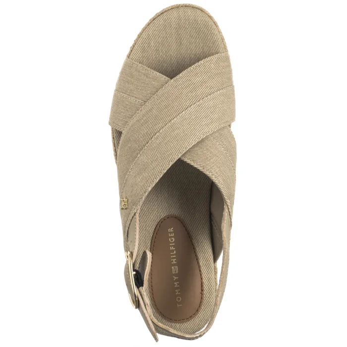 Sandały Tommy Hilfiger Denim Espadrille Platform Sandal Horseradish FW0FW08669 ACC – zdjęcie 6