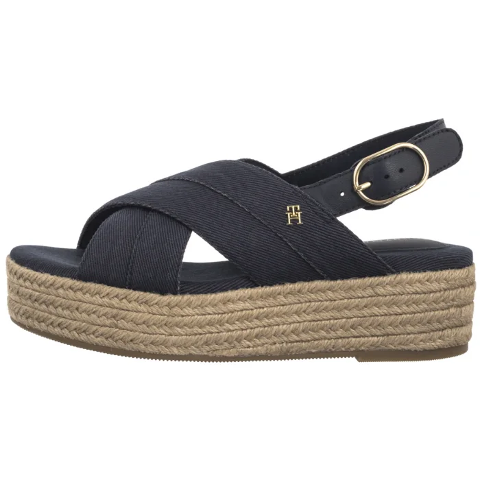 Sandały Tommy Hilfiger Denim Espadrille Platform Sandal Space Blue FW0FW08669 DW6 – zdjęcie 2