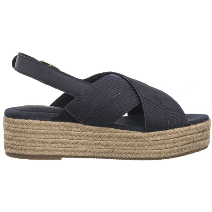 Sandały Tommy Hilfiger Denim Espadrille Platform Sandal Space Blue FW0FW08669 DW6 – zdjęcie 3