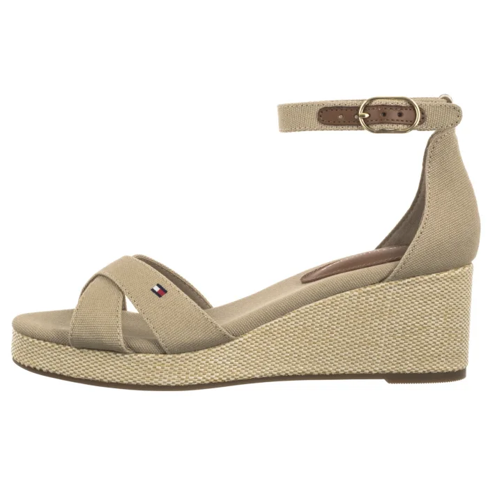 Sandały Tommy Hilfiger Flag Criss-Cros Mid Wedge Espad Horseradish FW0FW08481 ACC – zdjęcie 2