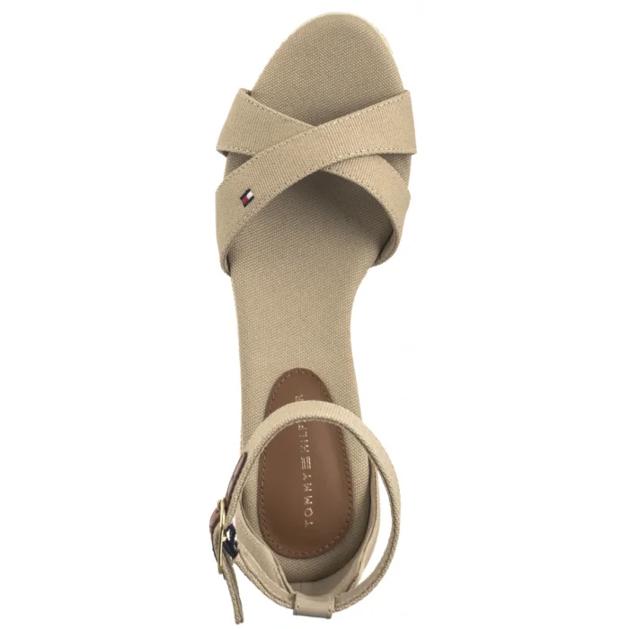 Sandały Tommy Hilfiger Flag Criss-Cros Mid Wedge Espad Horseradish FW0FW08481 ACC – zdjęcie 6