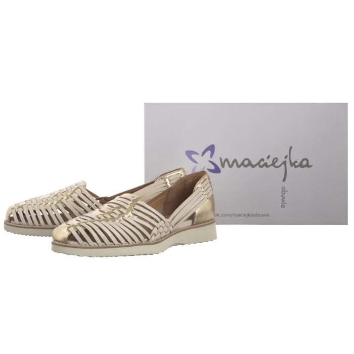 Półbuty Maciejka Beżowo-Złote N6803-04/00-1 – zdjęcie 6