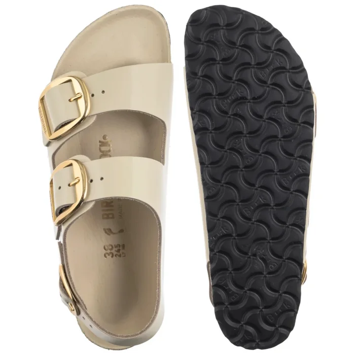 Sandały Birkenstock Milano Big Buckle High-Shine Ecru 1025395 – zdjęcie 5