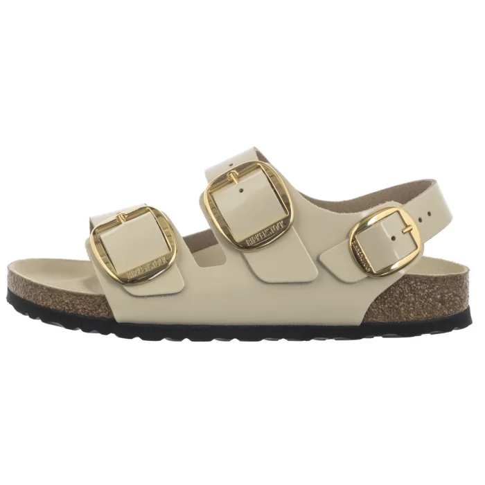 Sandały Birkenstock Milano Big Buckle High-Shine Ecru 1025395 – zdjęcie 2