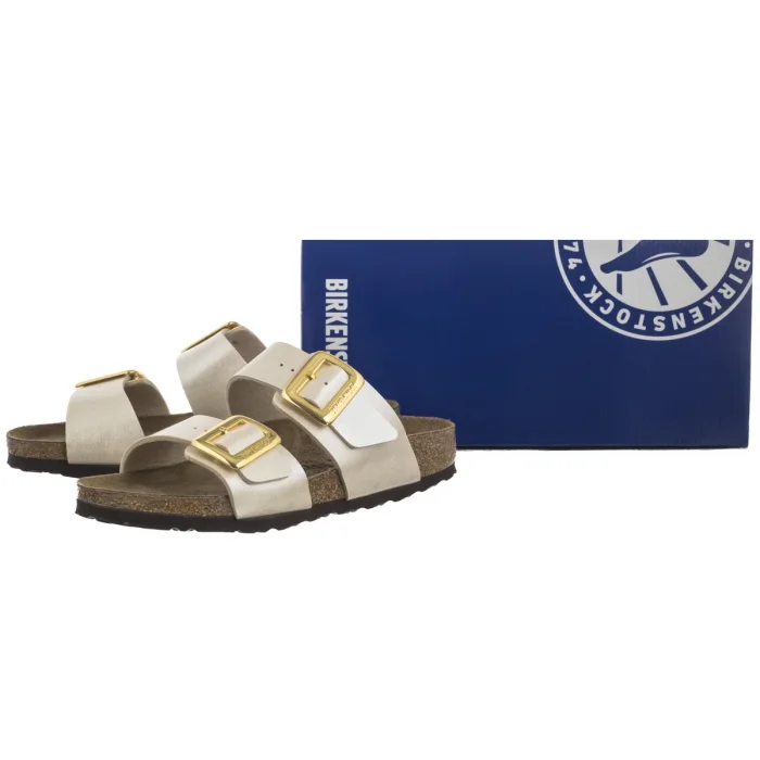 Klapki Birkenstock Sydney Cushion Buckle Graceful Pearl White 1029492 – zdjęcie 6