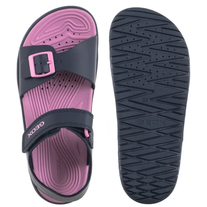 Sandałki Geox J Sandal Fusbetto G. A Navy/Fuchsia J35HQA 000BC C4268 – zdjęcie 5