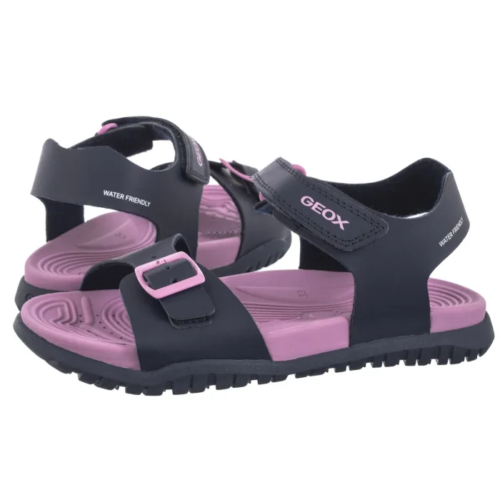 Sandałki Geox J Sandal Fusbetto G. A Navy/Fuchsia J35HQA 000BC C4268 – zdjęcie 1