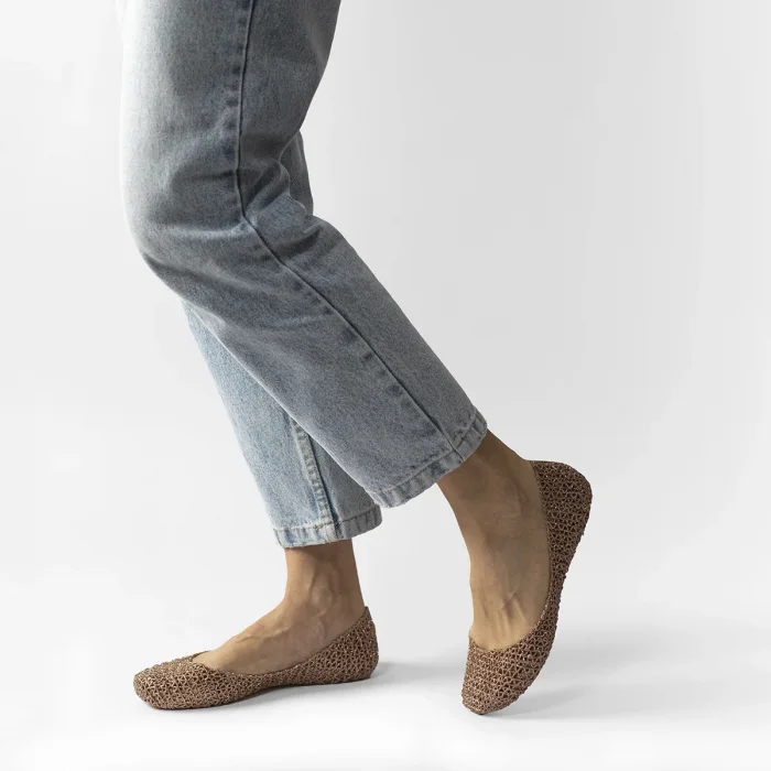 Baleriny Melissa Campana Papel VII AD 31512/52326 Beige Glitter – zdjęcie 2