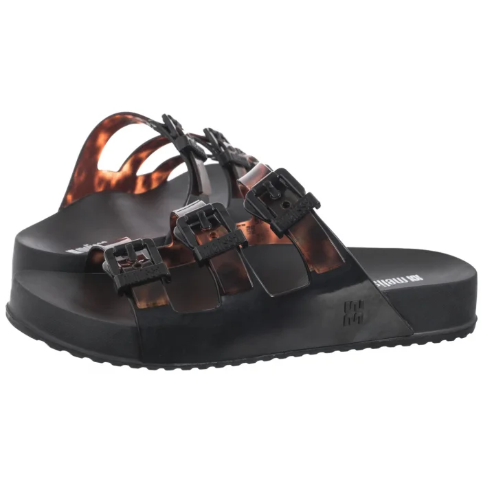 Klapki Melissa Cozy Stripes AD 35943/BC962 Black/Clear Tortoise – zdjęcie 1