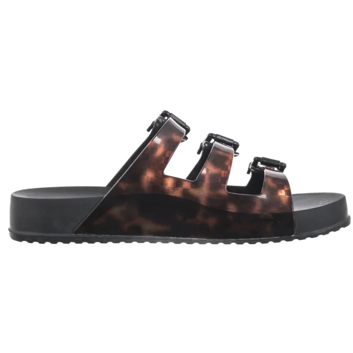Klapki Melissa Cozy Stripes AD 35943/BC962 Black/Clear Tortoise – zdjęcie 3