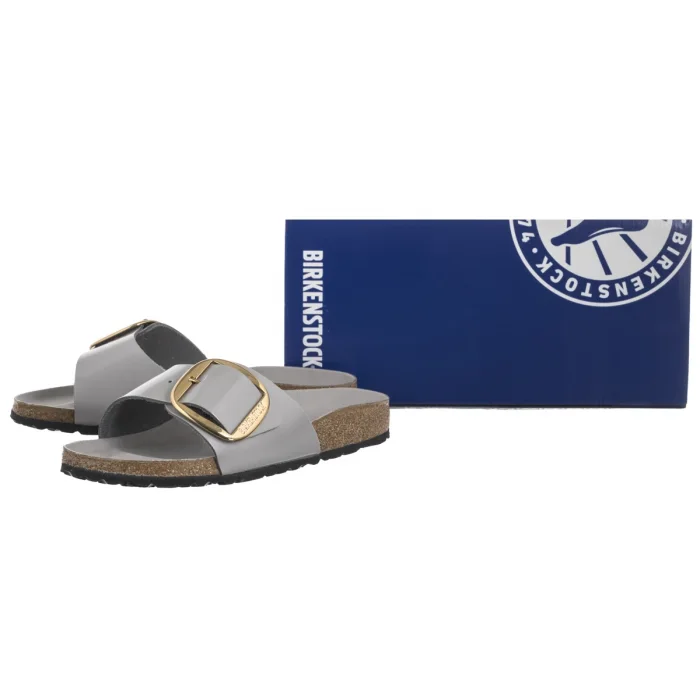 Klapki Birkenstock Madrid Big Buckle High-Shine Stone Coin 1029534 – zdjęcie 6