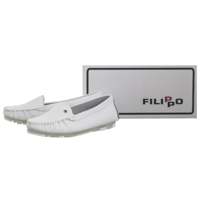 Mokasyny Filippo Białe DP2037/26 WH – zdjęcie 6