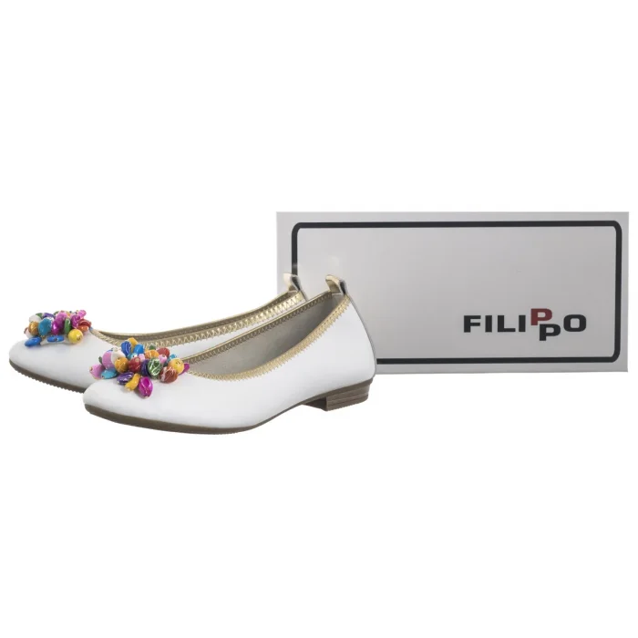 Baleriny Filippo Białe DP6159/26 WH – zdjęcie 6