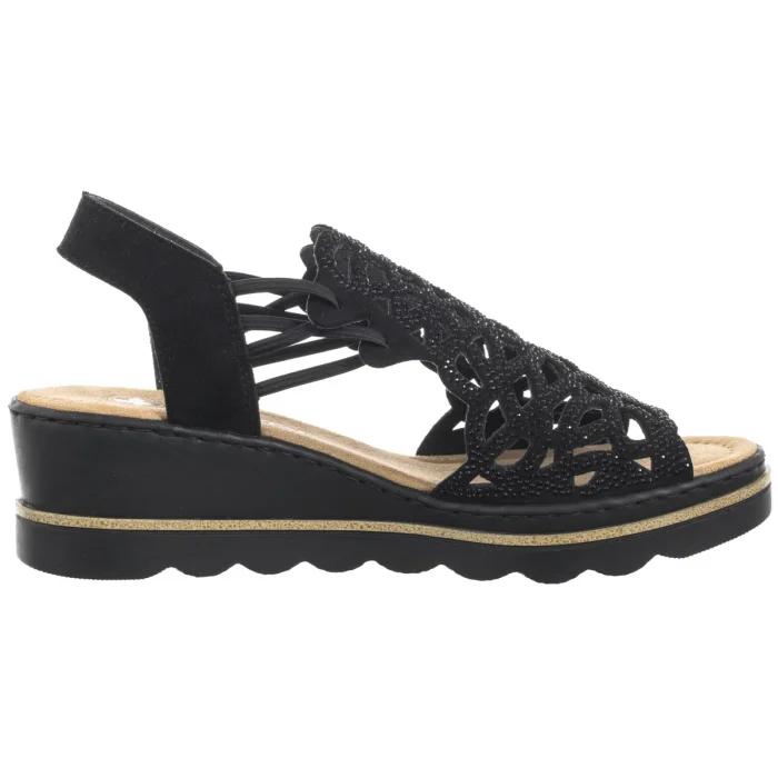 Sandały Rieker Czarne 67465-00 Black – zdjęcie 3