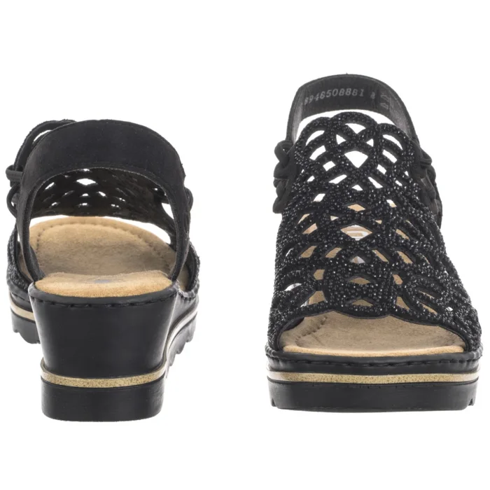 Sandały Rieker Czarne 67465-00 Black – zdjęcie 4