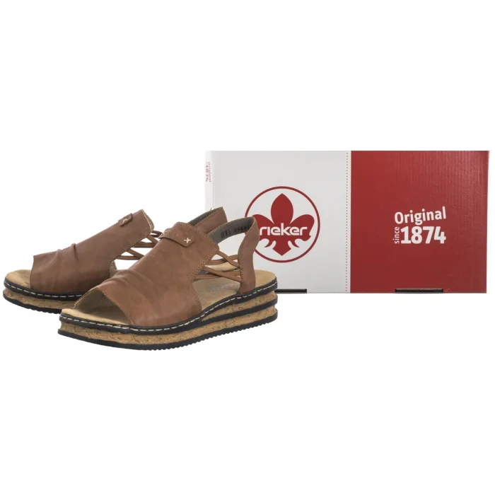 Sandały Rieker Brązowe 62962-22 Brown – zdjęcie 6