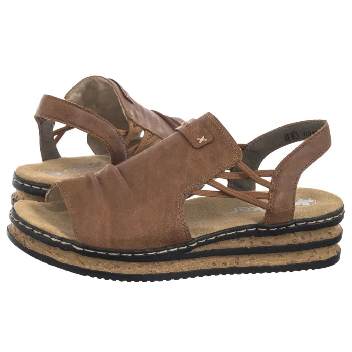 Sandały Rieker Brązowe 62962-22 Brown – zdjęcie 1
