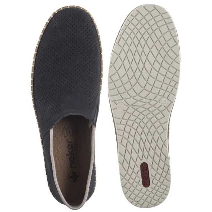Espadryle Rieker Niebieskie B5285-14 Blue – zdjęcie 5
