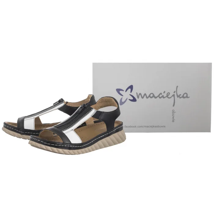 Sandały Maciejka Czarne 06362-01/00-5 – zdjęcie 6