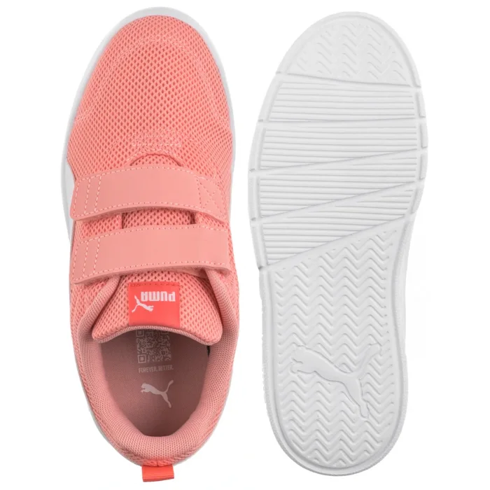 Buty Sportowe Puma Courtflex V3 Mesh PS Pink Fruit-White-Peach Frost 398085-07 – zdjęcie 5