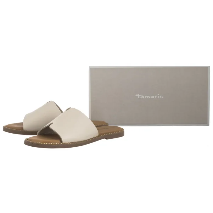 Klapki Tamaris Beżowe 1-27135-42 418 Ivory – zdjęcie 6