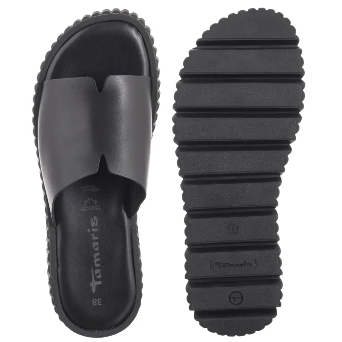 Klapki Tamaris Czarne 1-27216-44 001 Black – zdjęcie 5