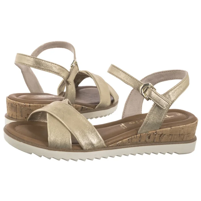Sandały Tamaris Złote 1-28106-42 933 Light Gold – zdjęcie 1
