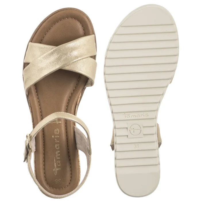 Sandały Tamaris Złote 1-28106-42 933 Light Gold – zdjęcie 5