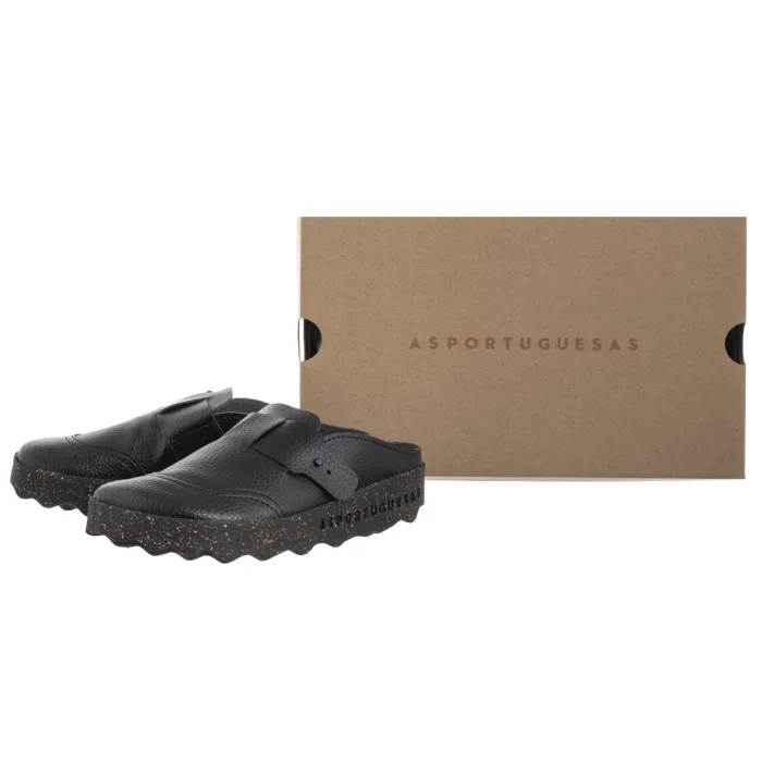 Klapki Asportuguesas Cole L Eco Leat Black P018213000 – zdjęcie 6