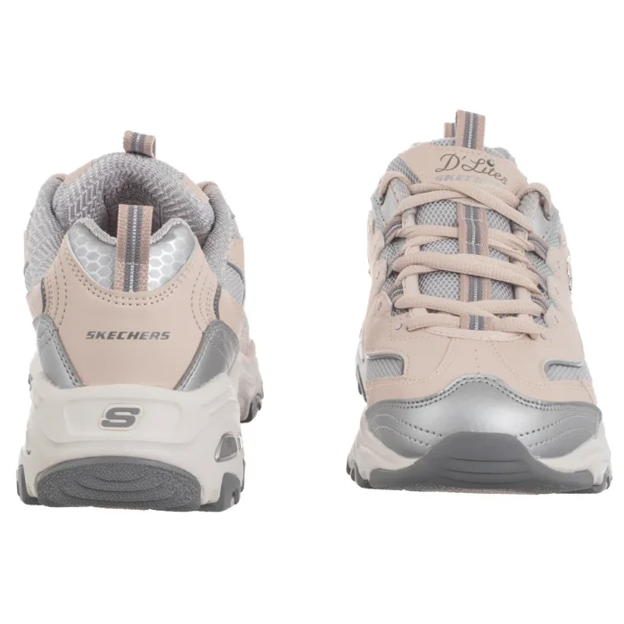 Sneakersy Skechers D'Lites - Chromatic Natural/Silver 150246/NTSL – zdjęcie 4