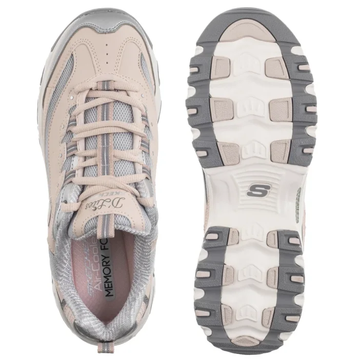 Sneakersy Skechers D'Lites - Chromatic Natural/Silver 150246/NTSL – zdjęcie 5