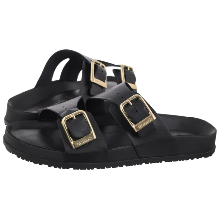 Klapki Tamaris Czarne 1-27500-44 003 Black Leather – zdjęcie 1