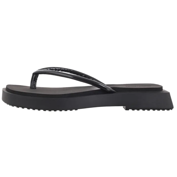 Japonki Calvin Klein Sq Low Wedge Sandal Stitch Triple Black YW0YW01716 0GJ – zdjęcie 3