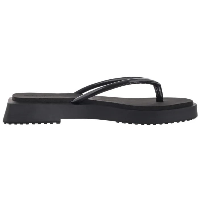 Japonki Calvin Klein Sq Low Wedge Sandal Stitch Triple Black YW0YW01716 0GJ – zdjęcie 4