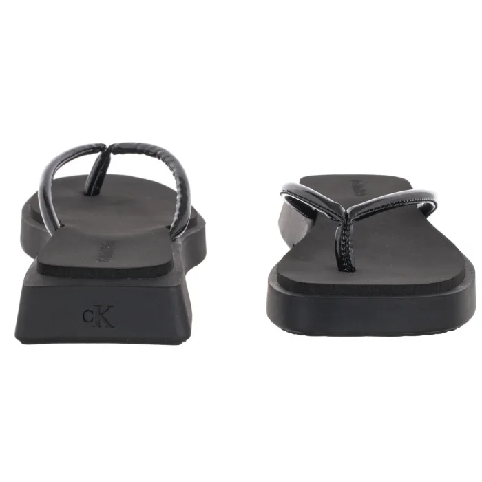 Japonki Calvin Klein Sq Low Wedge Sandal Stitch Triple Black YW0YW01716 0GJ – zdjęcie 5