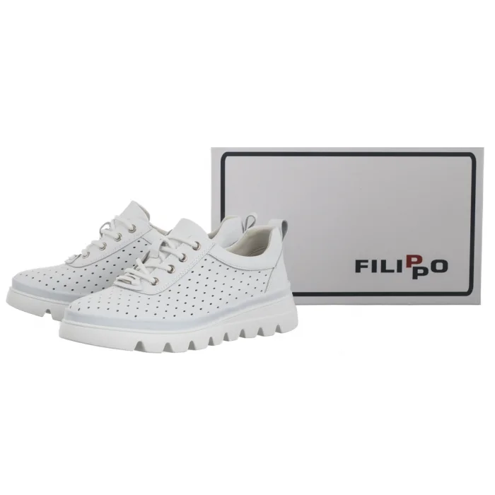 Półbuty Filippo Białe DP6995/25 WH – zdjęcie 6