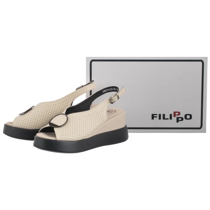 Sandały Filippo Beżowe DS6074/25 BE – zdjęcie 6