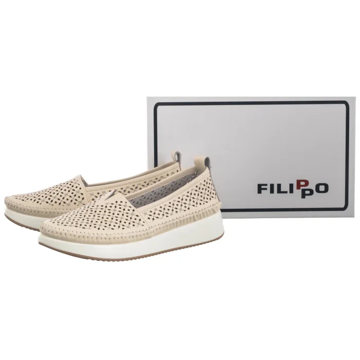 Półbuty Filippo Beżowe DP4555/26 BE – zdjęcie 6