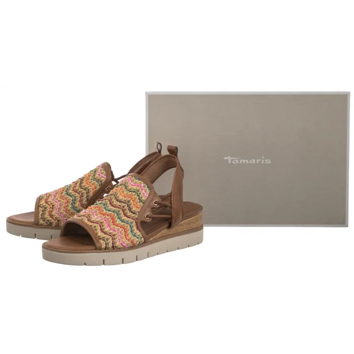 Sandały Tamaris Brązowe/Multikolor 1-28240-44 902 Multicolor – zdjęcie 6