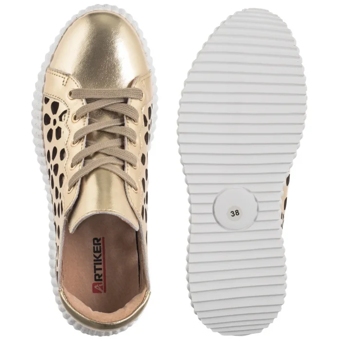 Sneakersy Artiker Złote 56C1170 – zdjęcie 5
