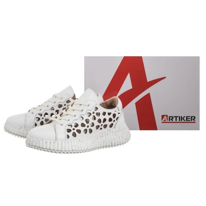 Sneakersy Artiker Białe 56C1167 – zdjęcie 6
