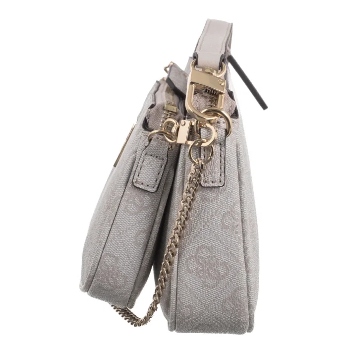 Torebka Listonoszka Guess Noelle Dbl Pouch Crossbody HWBG78 79710 Bone Logo – zdjęcie 3