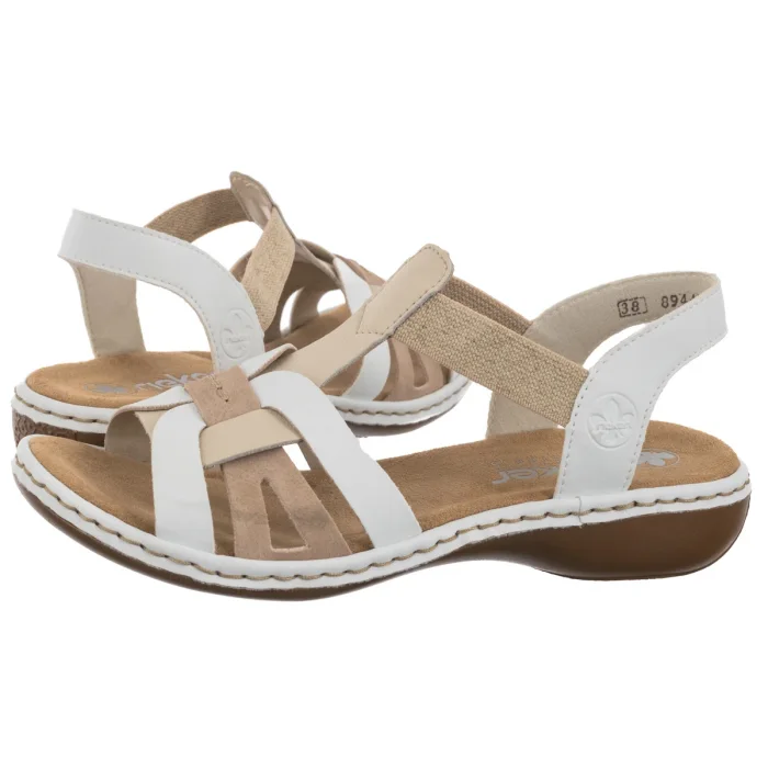 Sandały Rieker Białe 65918-81 White Combination – zdjęcie 1