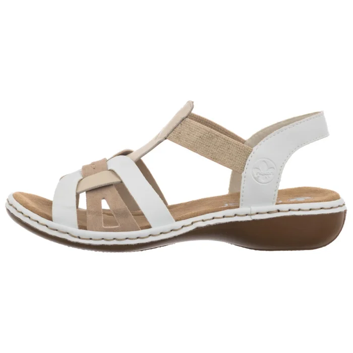 Sandały Rieker Białe 65918-81 White Combination – zdjęcie 2