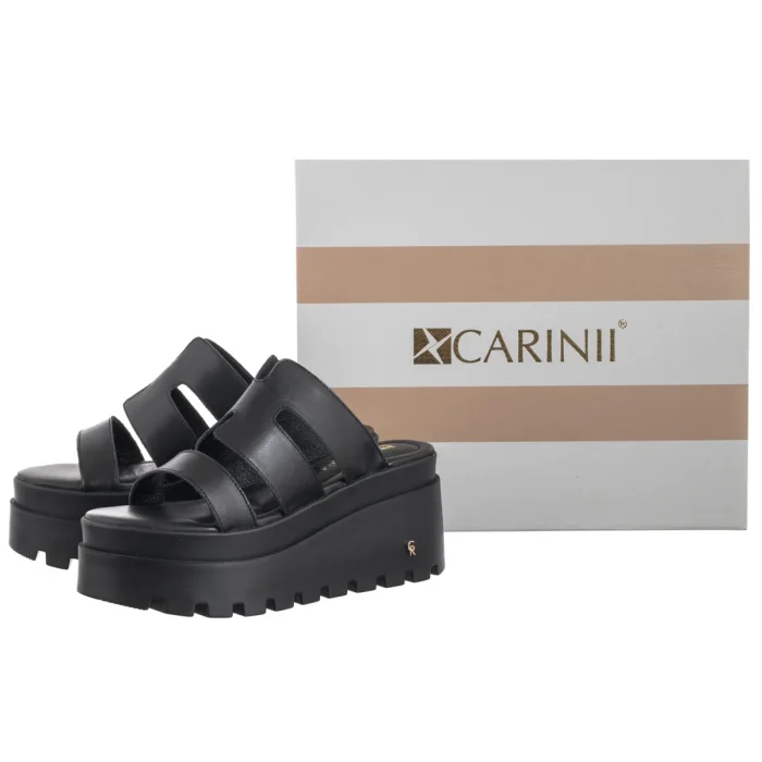 Klapki Carinii Czarne B10111-E50-000-000-G06 – zdjęcie 6