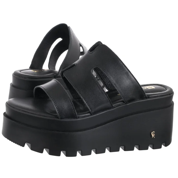 Klapki Carinii Czarne B10111-E50-000-000-G06 – zdjęcie 1