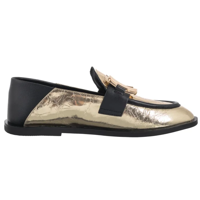 Mokasyny Carinii Złote B10044-180-000-000-000 – zdjęcie 3