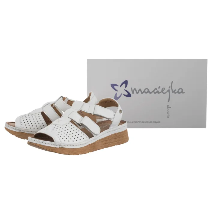 Sandały Maciejka Białe L6847-11/00-1 – zdjęcie 6